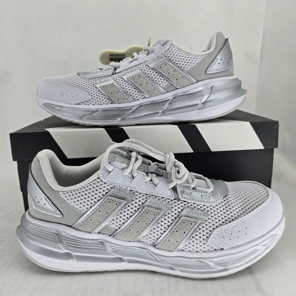 Adidas Astrastar Silver Grey Metallic Running Shoes JP5951 Mens 10 New